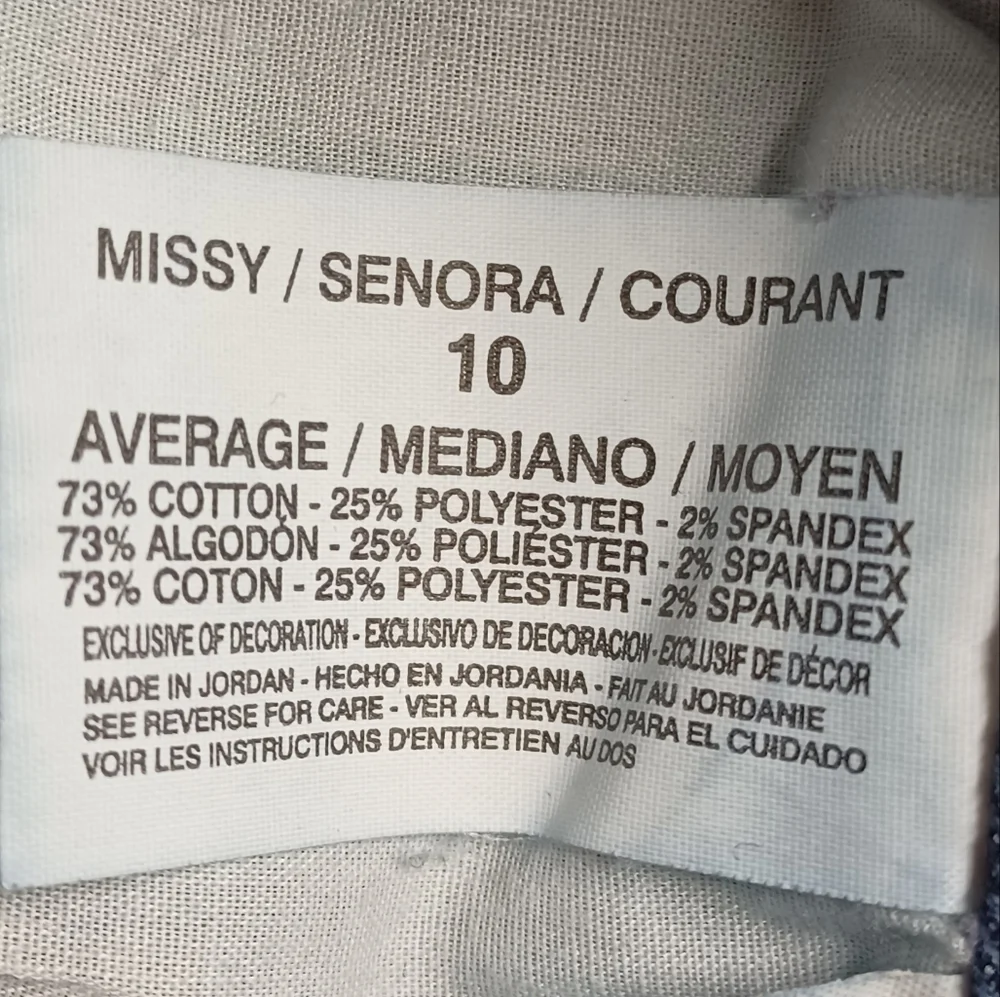 Nine West Cotton Bootcut Embellished Denim Blue Jean Pants